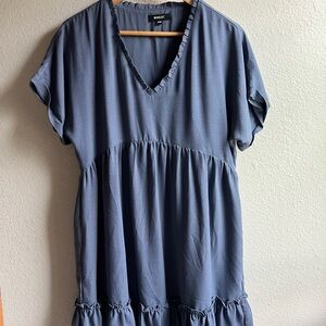 Women's Blue V-Neck dress